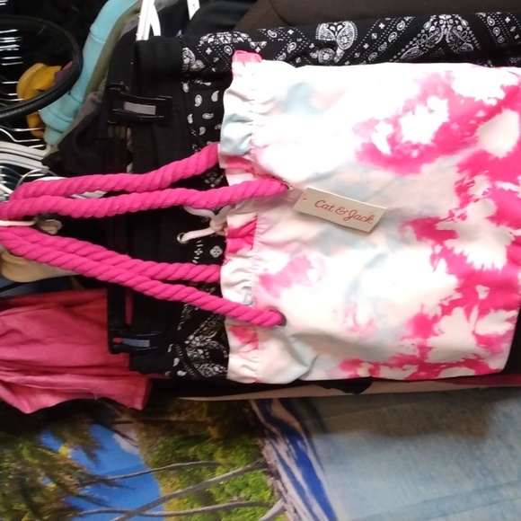 Cat & Jack canvas tie dye tote bag New - Picture 10 of 17